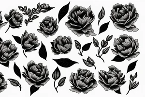 Peonies tattoo idea