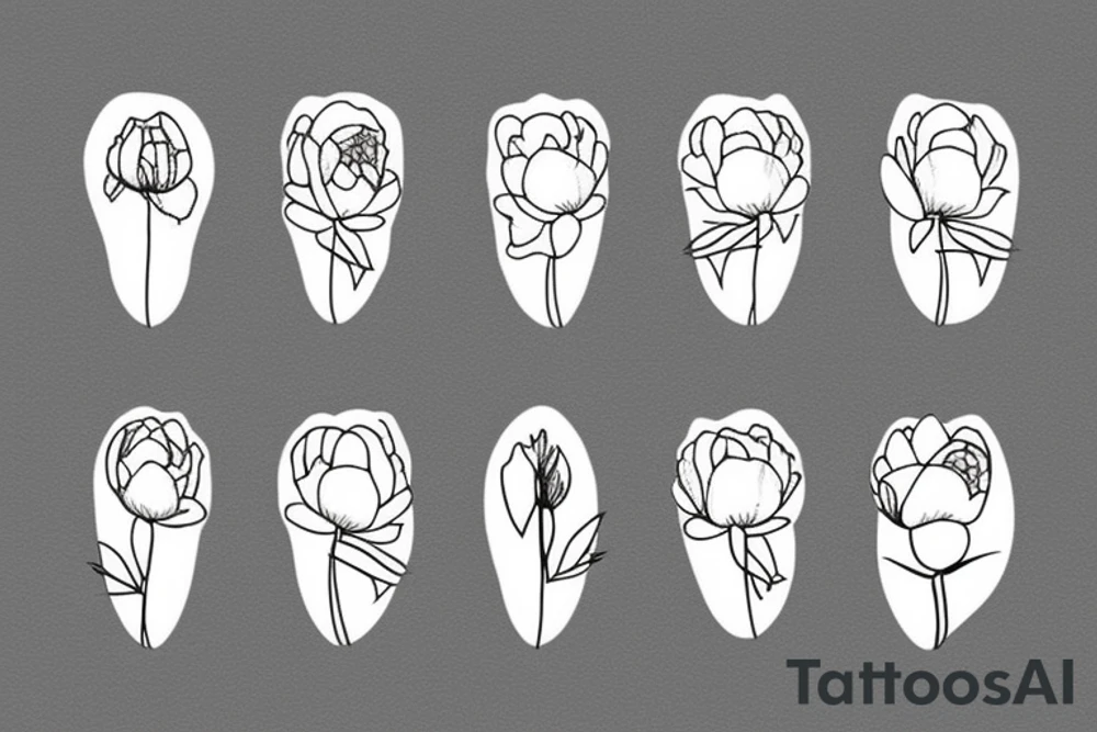 Peonies tattoo idea