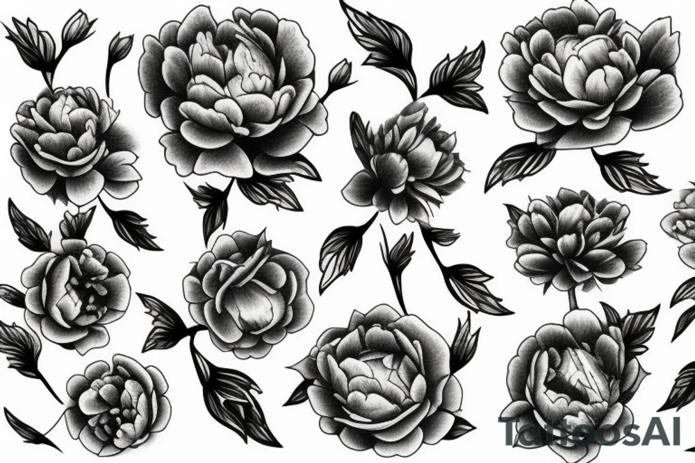 Peonies tattoo idea