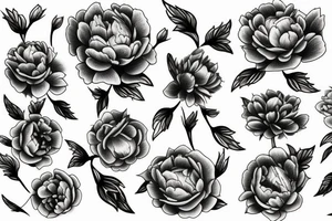 Peonies tattoo idea