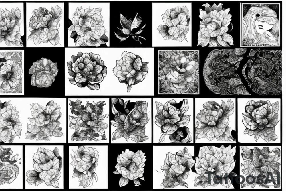 Peonies tattoo idea