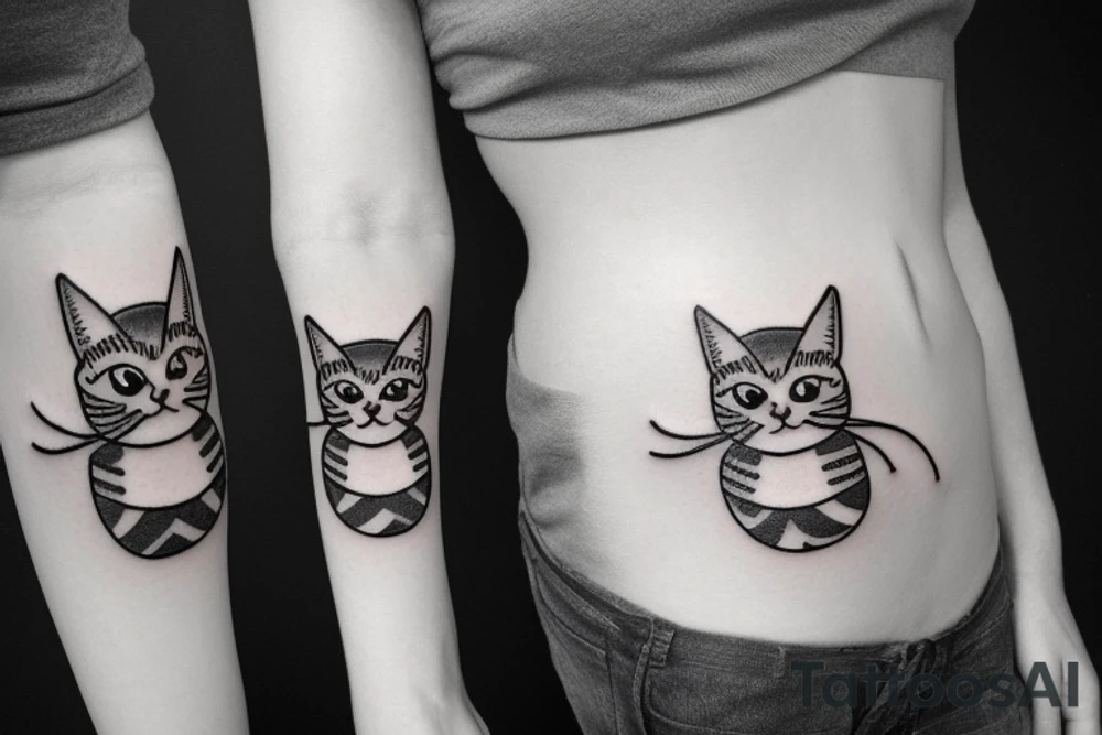 Funny cat tattoo idea