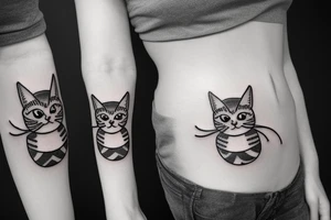 Funny cat tattoo idea