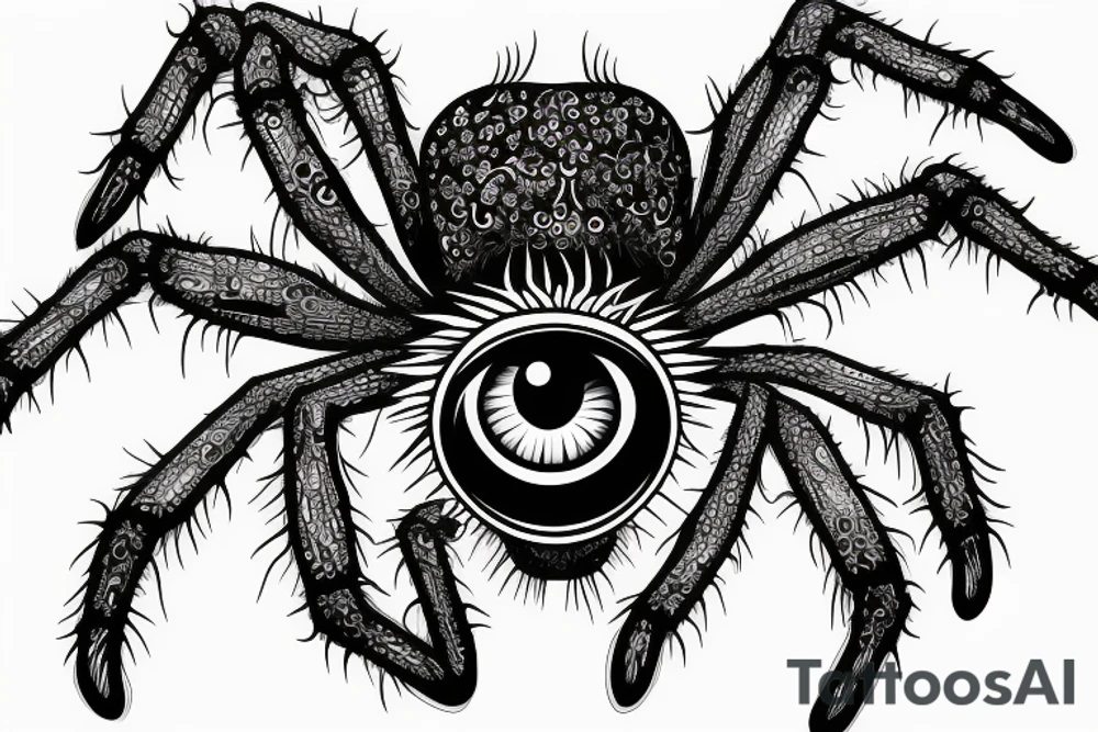 Spider with eye on its back tattoo idea