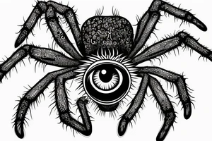Spider with eye on its back tattoo idea