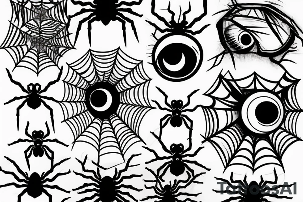 Spider with eye on its back tattoo idea
