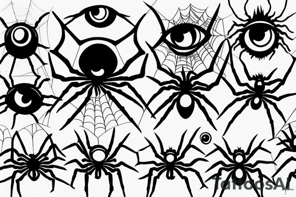Spider with eye on its back tattoo idea