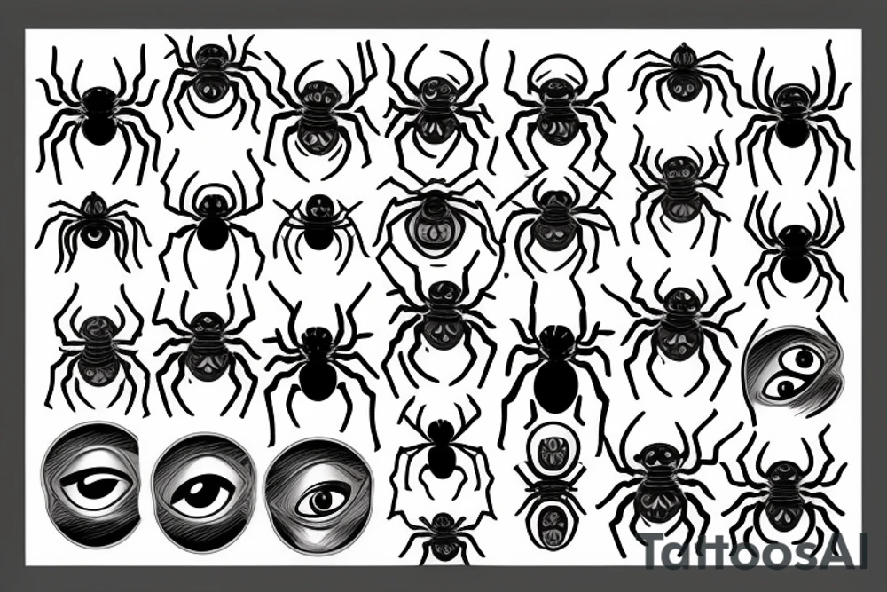 Spider with eye on its back tattoo idea
