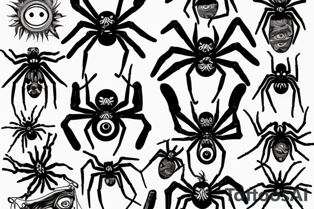 Spider with eye on its back tattoo idea