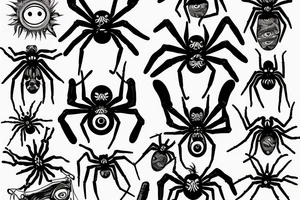 Spider with eye on its back tattoo idea