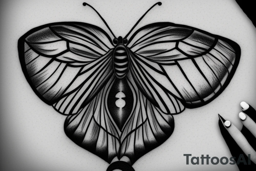 Butterfly with eyes on its wings tattoo idea