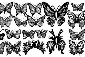 Butterfly with eyes on its wings tattoo idea