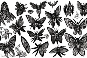Dark moth tattoo idea