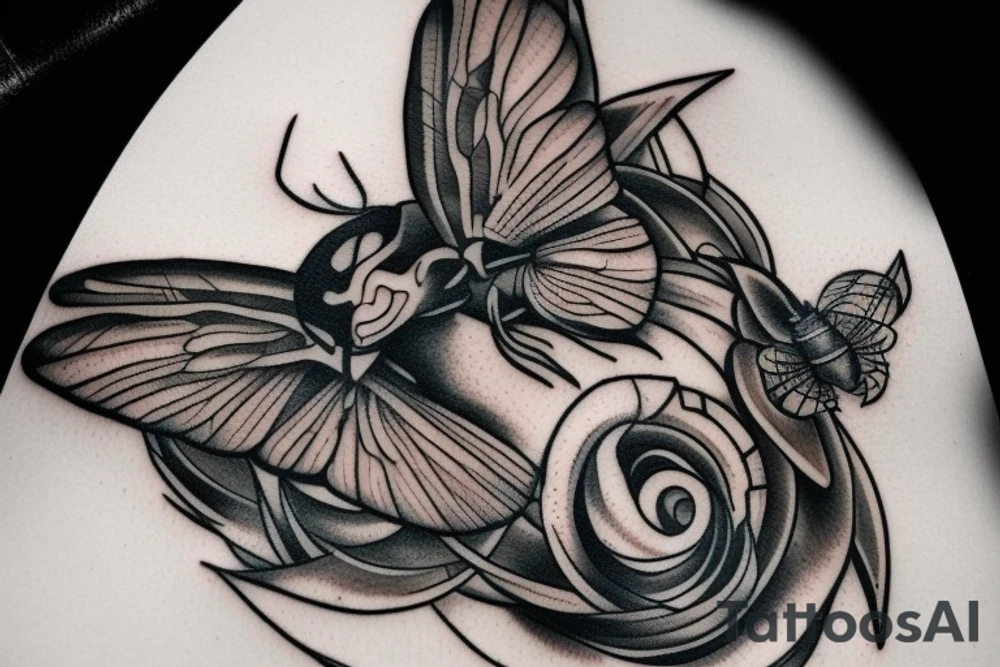 Dark moth tattoo idea