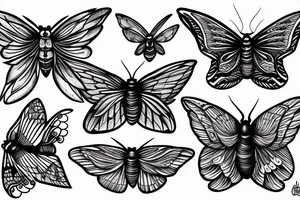 Dark moth tattoo idea