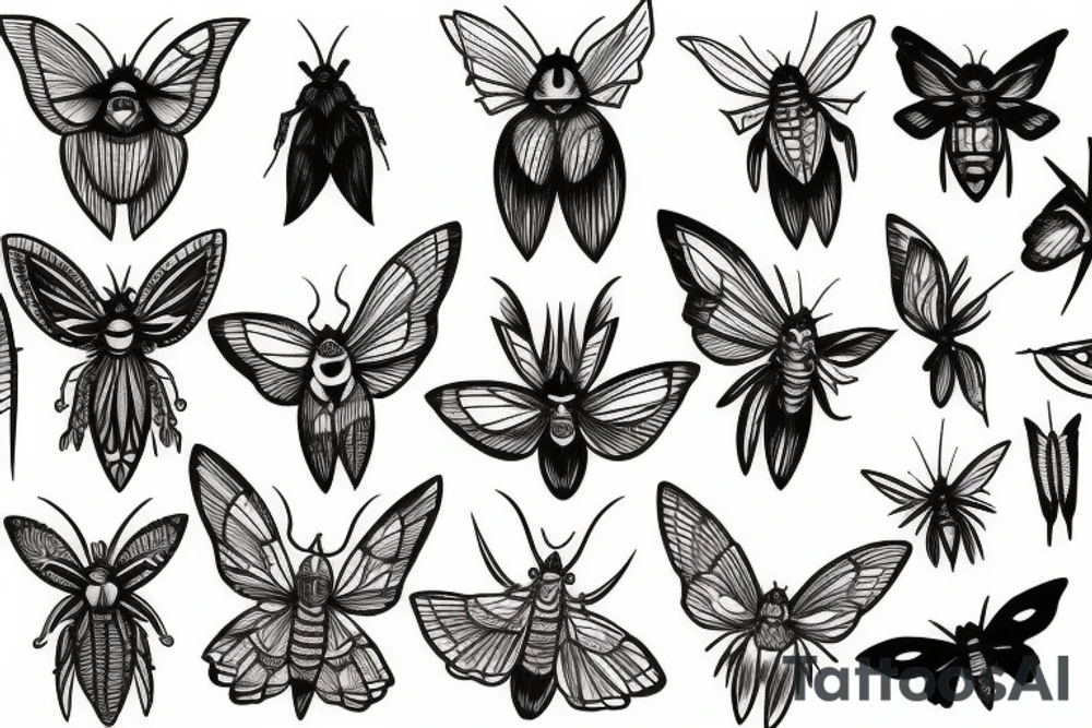 Dark moth tattoo idea