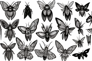 Dark moth tattoo idea