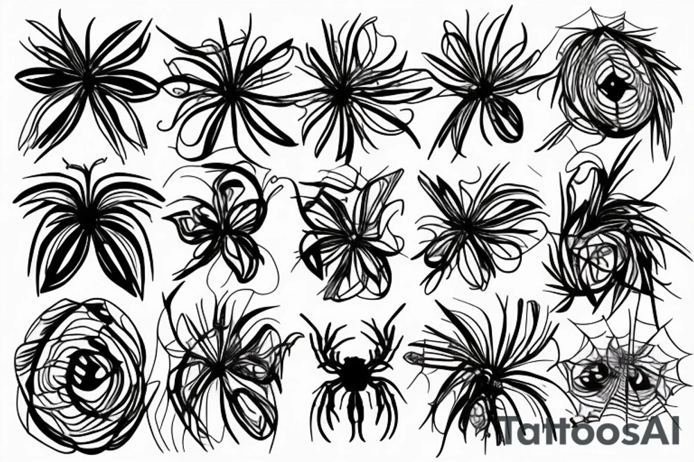 Spider flower tattoo idea
