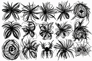 Spider flower tattoo idea