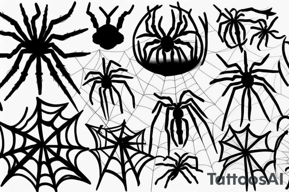 Spider flower tattoo idea