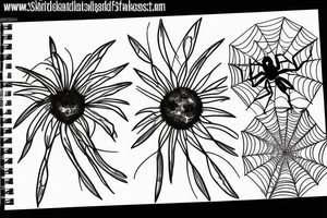 Spider flower tattoo idea