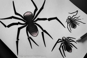 Realistic spider tattoo idea