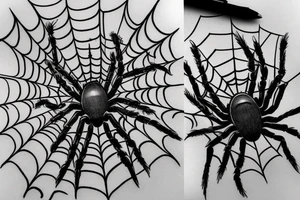 Realistic spider tattoo idea