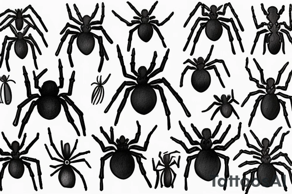 Realistic spider tattoo idea