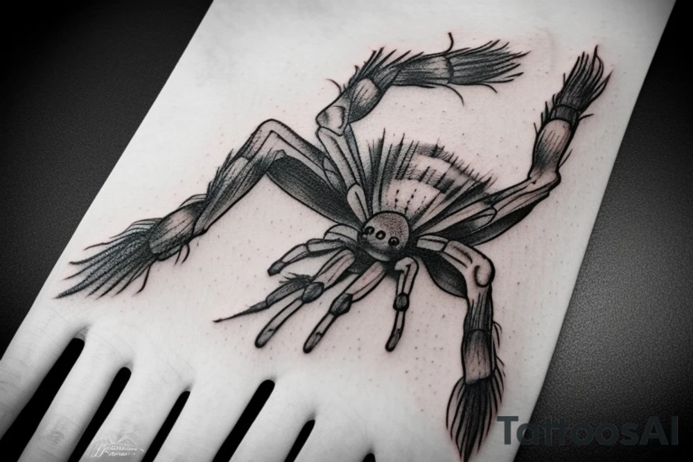 Realistic spider tattoo idea