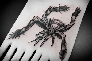 Realistic spider tattoo idea