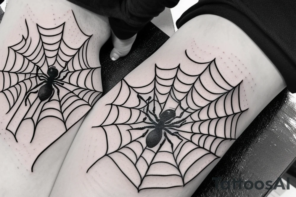 Realistic spider tattoo idea