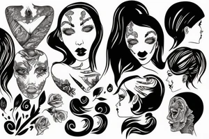 Woman with no head tattoo idea
