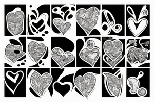Heart with holes tattoo idea