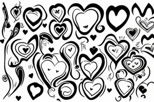 Heart with holes tattoo idea