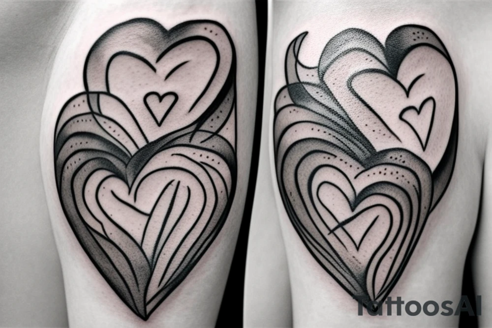 Realistic Heart with holes tattoo idea