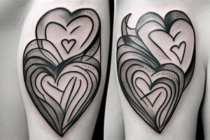 Realistic Heart with holes tattoo idea