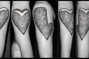 Realistic Heart with holes tattoo idea