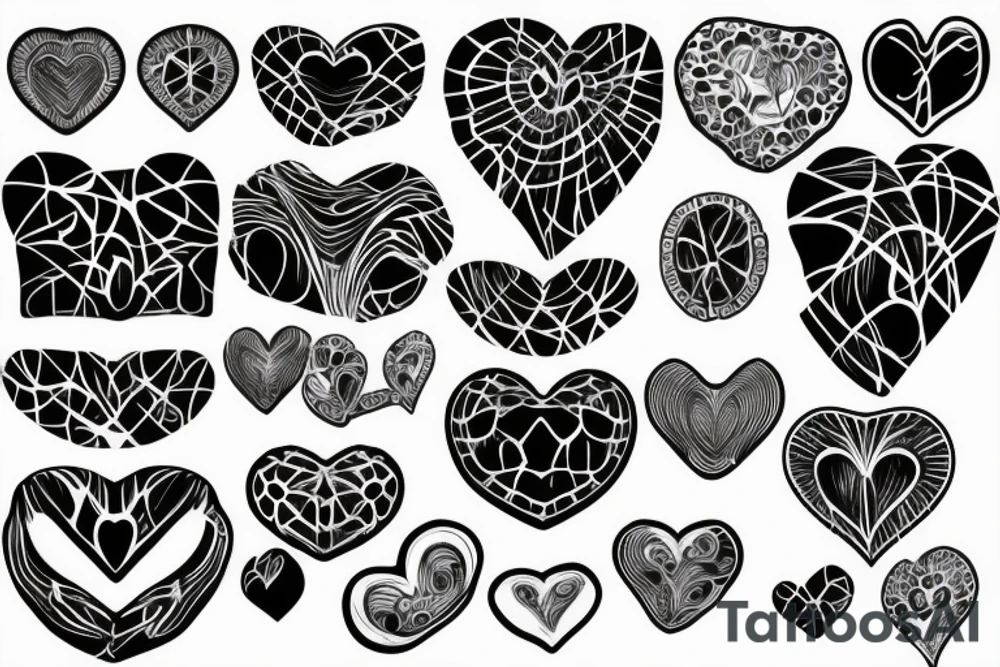Realistic Heart with holes tattoo idea