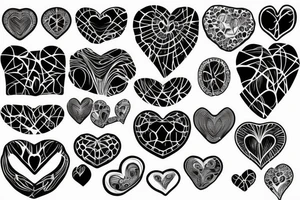 Realistic Heart with holes tattoo idea