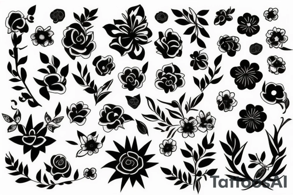 Flowers tattoo idea