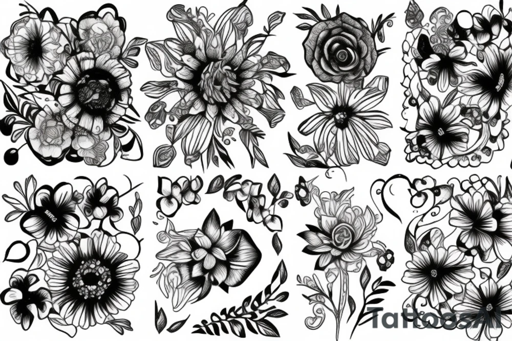 Flowers tattoo idea
