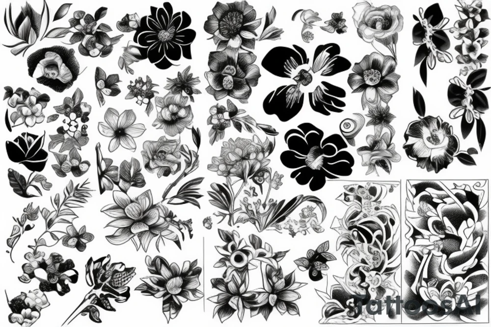 Flowers tattoo idea