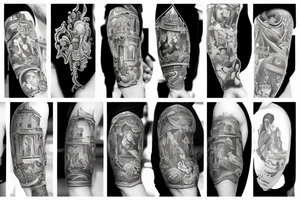 Baroque styled mailman tattoo idea