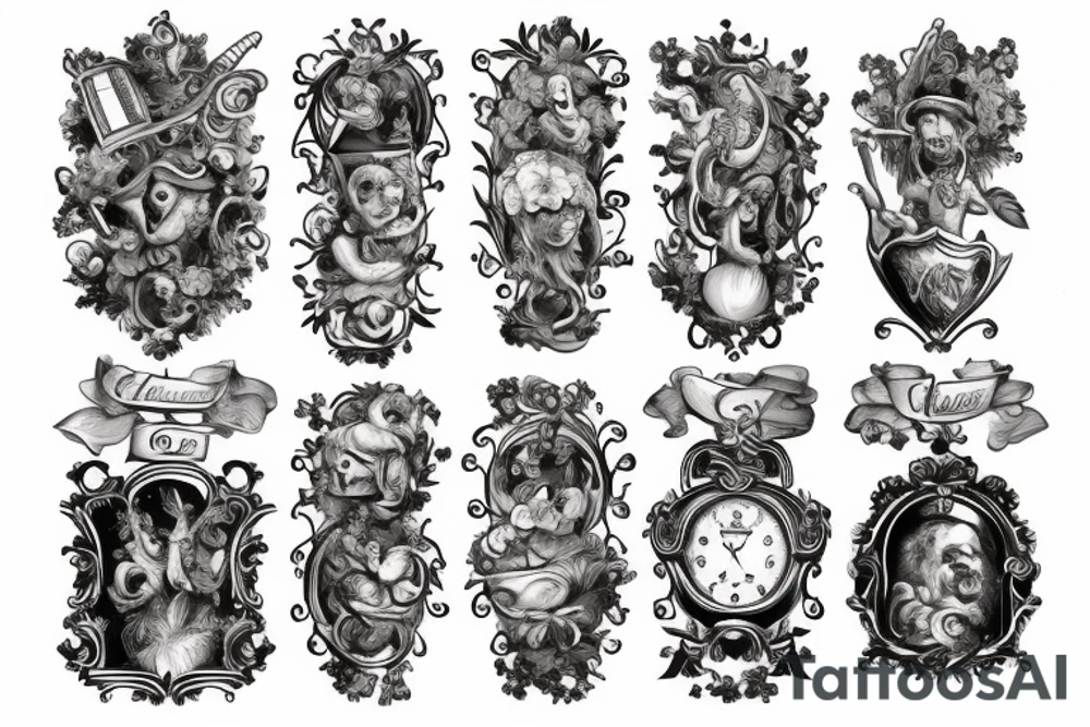 Baroque styled mailman tattoo idea