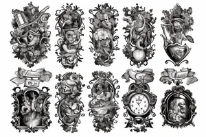 Baroque styled mailman tattoo idea