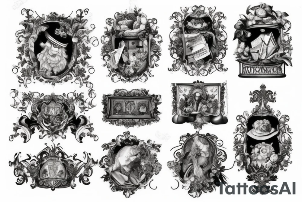 Baroque styled mailman tattoo idea