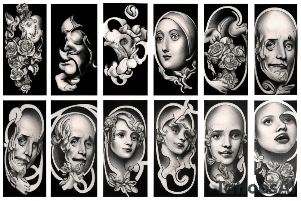 Baroque painting tattoo idea
