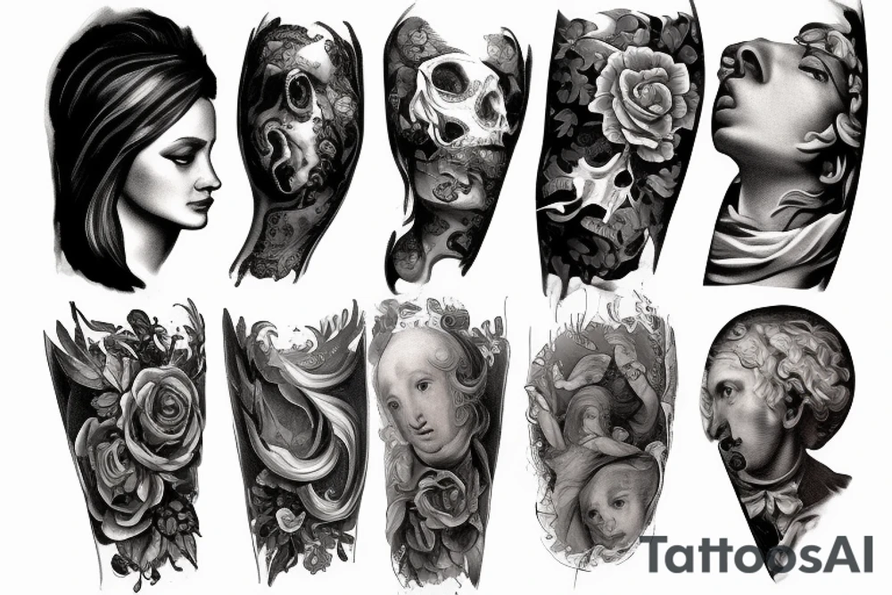 Baroque painting tattoo idea