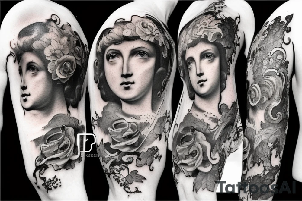 Baroque painting tattoo idea