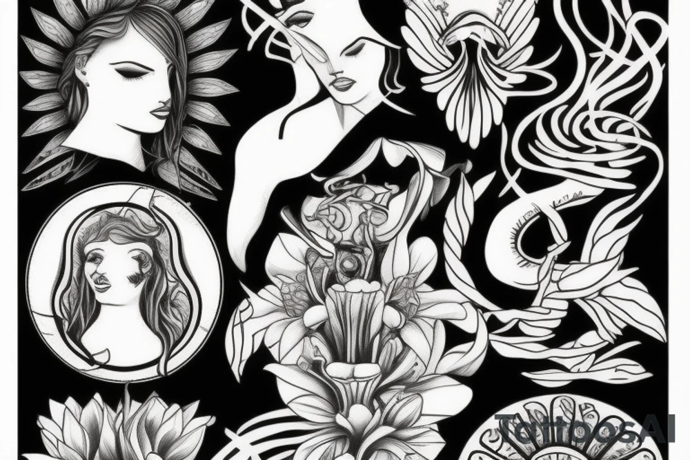 The Greek tale of Narcissus tattoo idea